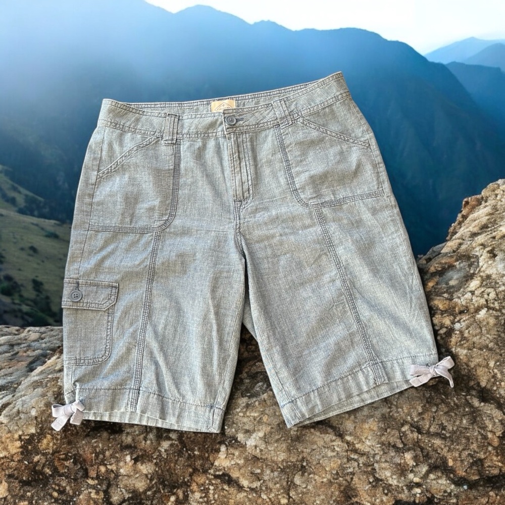 St. John’s Bay Blue Chambray Bermuda Shorts